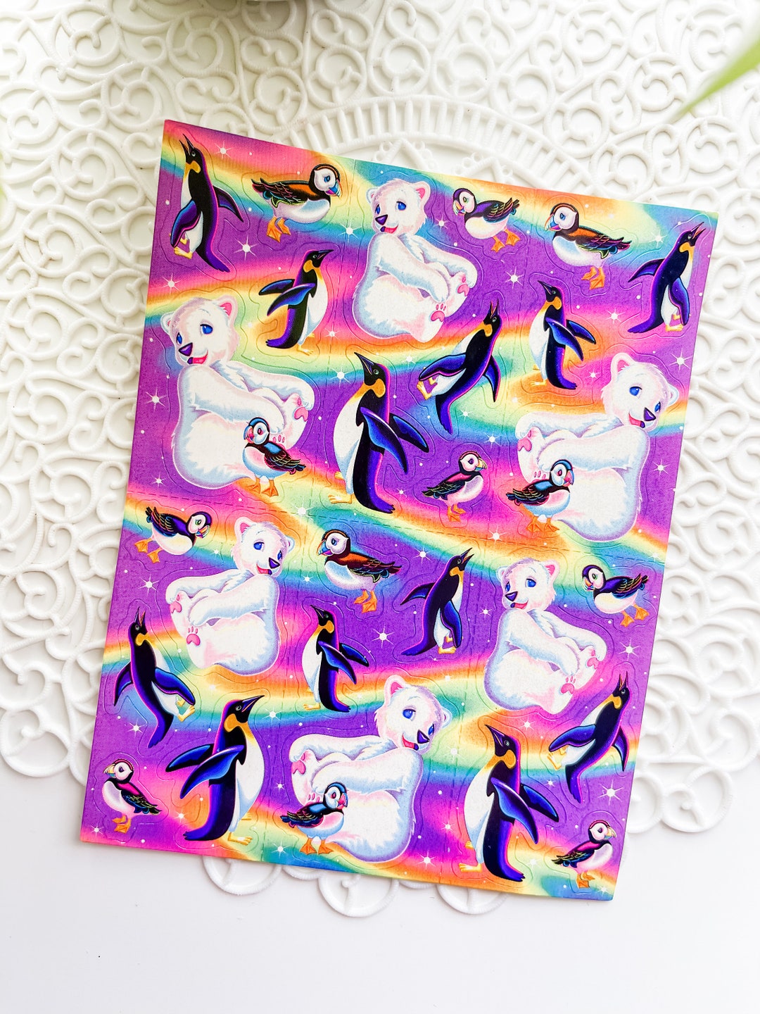 Vintage Lisa Frank Polar Bear and Penguins Stickers - S276 - Vintage ...