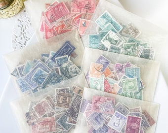 50 - Vintage Used Stamps - Stamps From Around The World - Canceled Stamps - Junk Journal Supply - Journaling Supplies - Vintage Ephemera