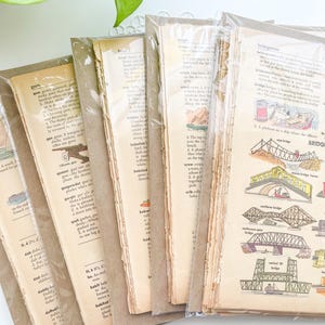1951 The Courtis-Watters Illustrated Golden Dictionary For Young Readers - 35+ Pages - Vintage Papers - Journal Supply - Mixed Media