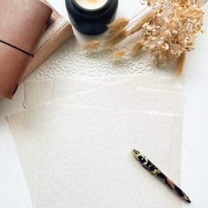 Cream Vintage Millers Falls Onion Skin Typewriter Paper - 12 Sheets - Cotton Fiber - Lightweight Typing Paper - Journaling Supply