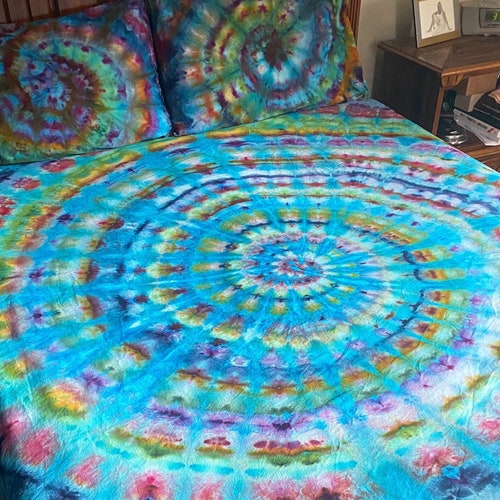 Tie Dye Bedding Tie Dye Sheets Boho Bedding Hippie Sheets Etsy