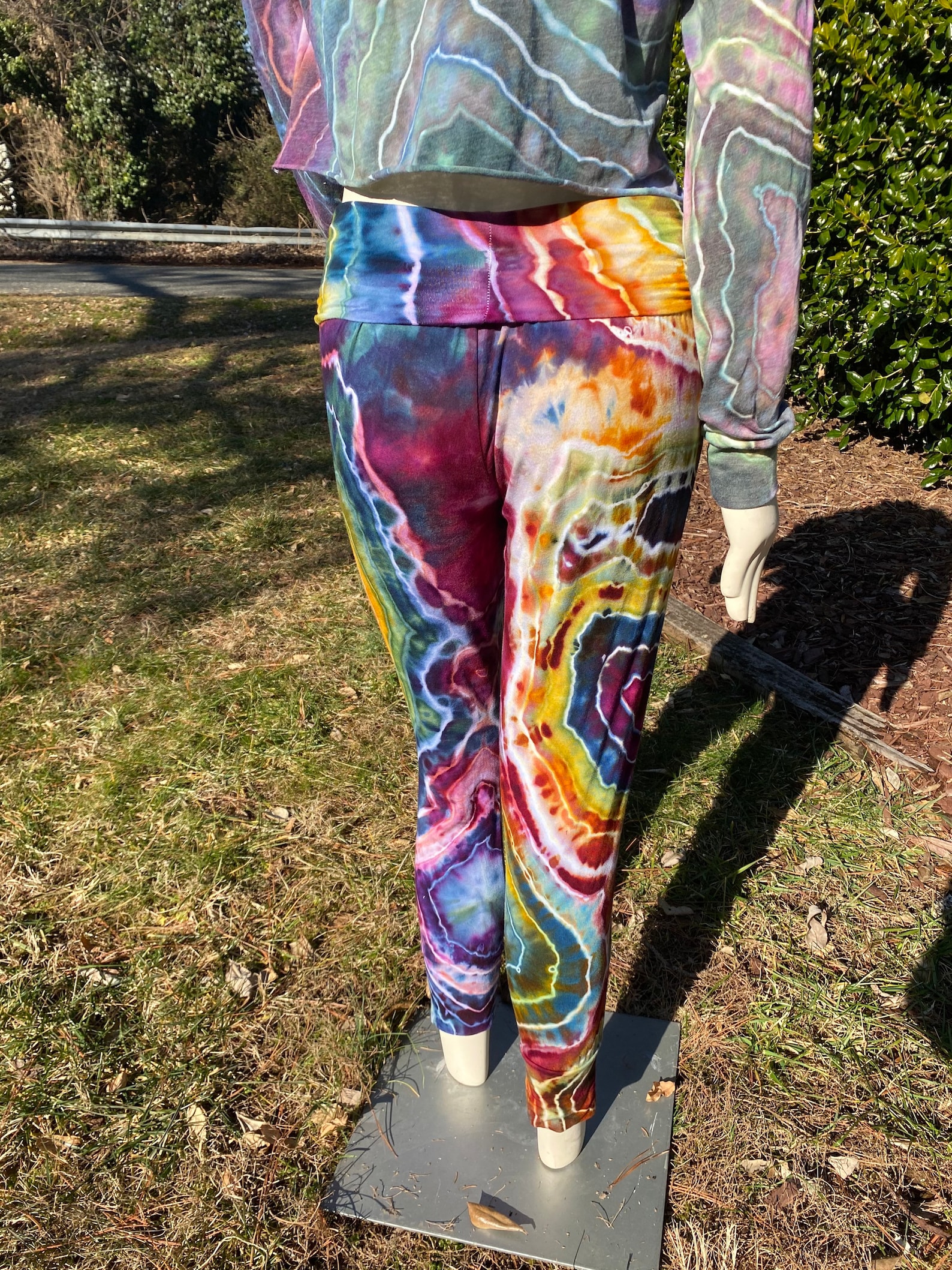 Tie Dye Lounge Pants Tie Dye Geode Pants Boho Clothes Etsy Canada