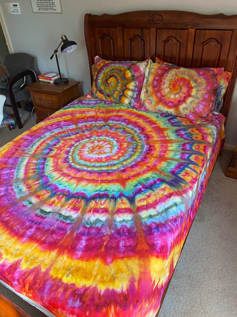Tie Dye Bedding Tie Dye Duvet Cover and Sham Set Boho Etsy