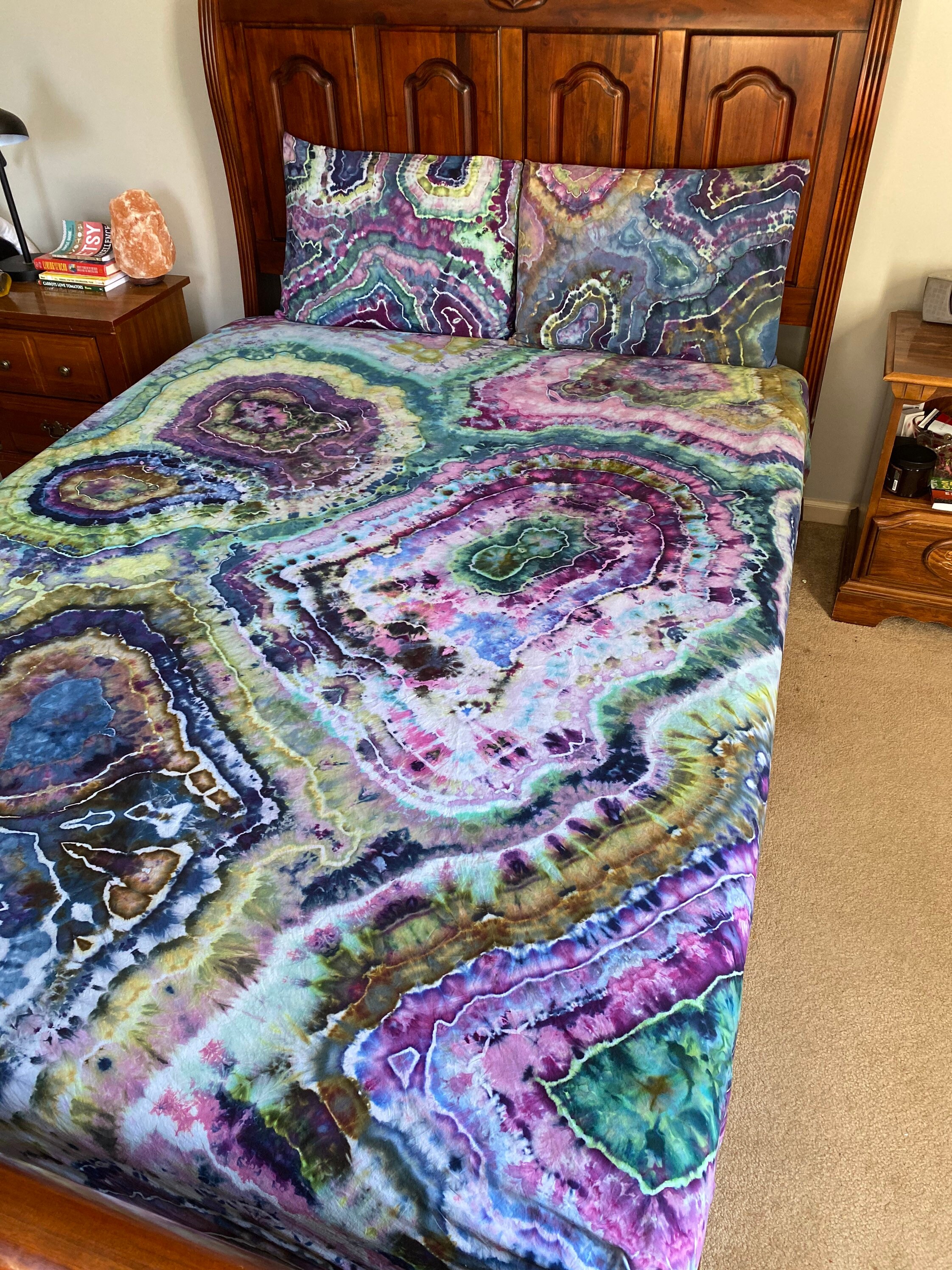 Tie Dye Bedding Geode Tie Dye Sheets Tie Dye Sheets Boho Etsy