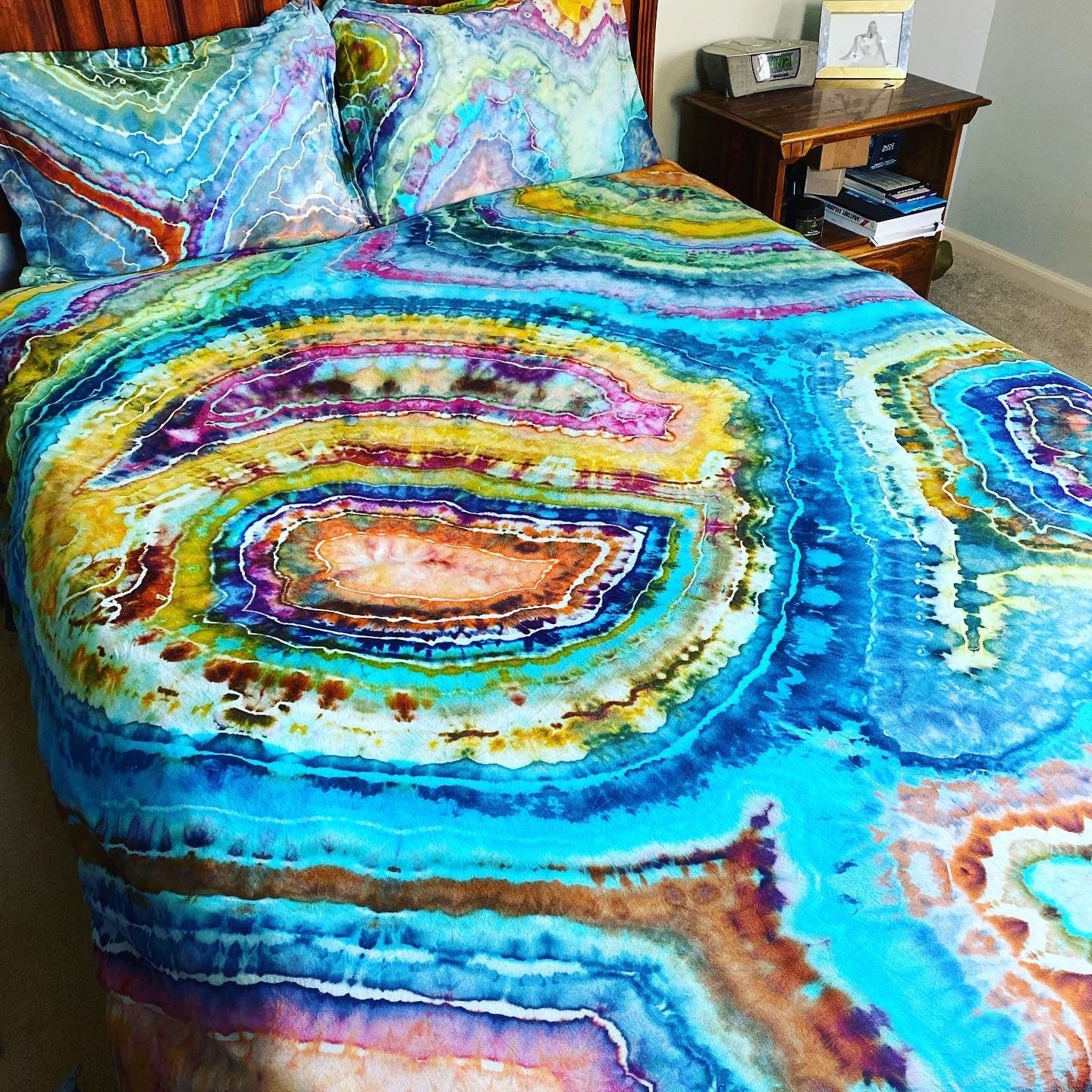 Tie Dye Bedding / Tie Dye Duvet Cover and Sham Set / Boho Etsy