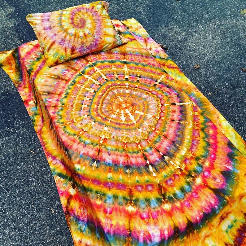 Tie Dye Bedding Tie Dye Sheets Boho Bedding Hippie Sheets Etsy