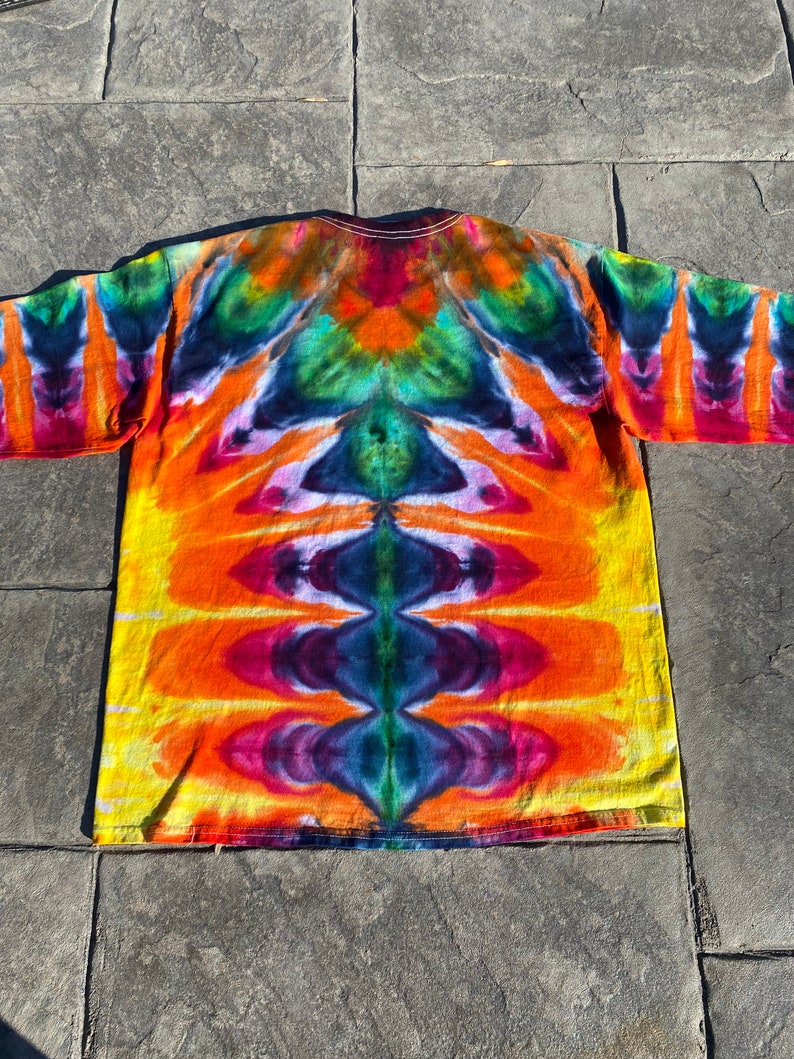 Mesh Tie-dye Long-sleeved T-shirt