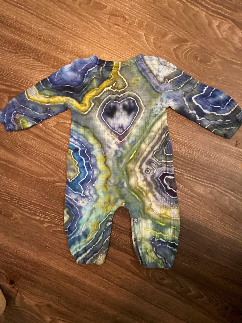 Tie Dye Baby Romper Hand Dyed Tie Dye Hippie Baby Clothing Tie Dye Baby Clothes Boho Baby Clothes