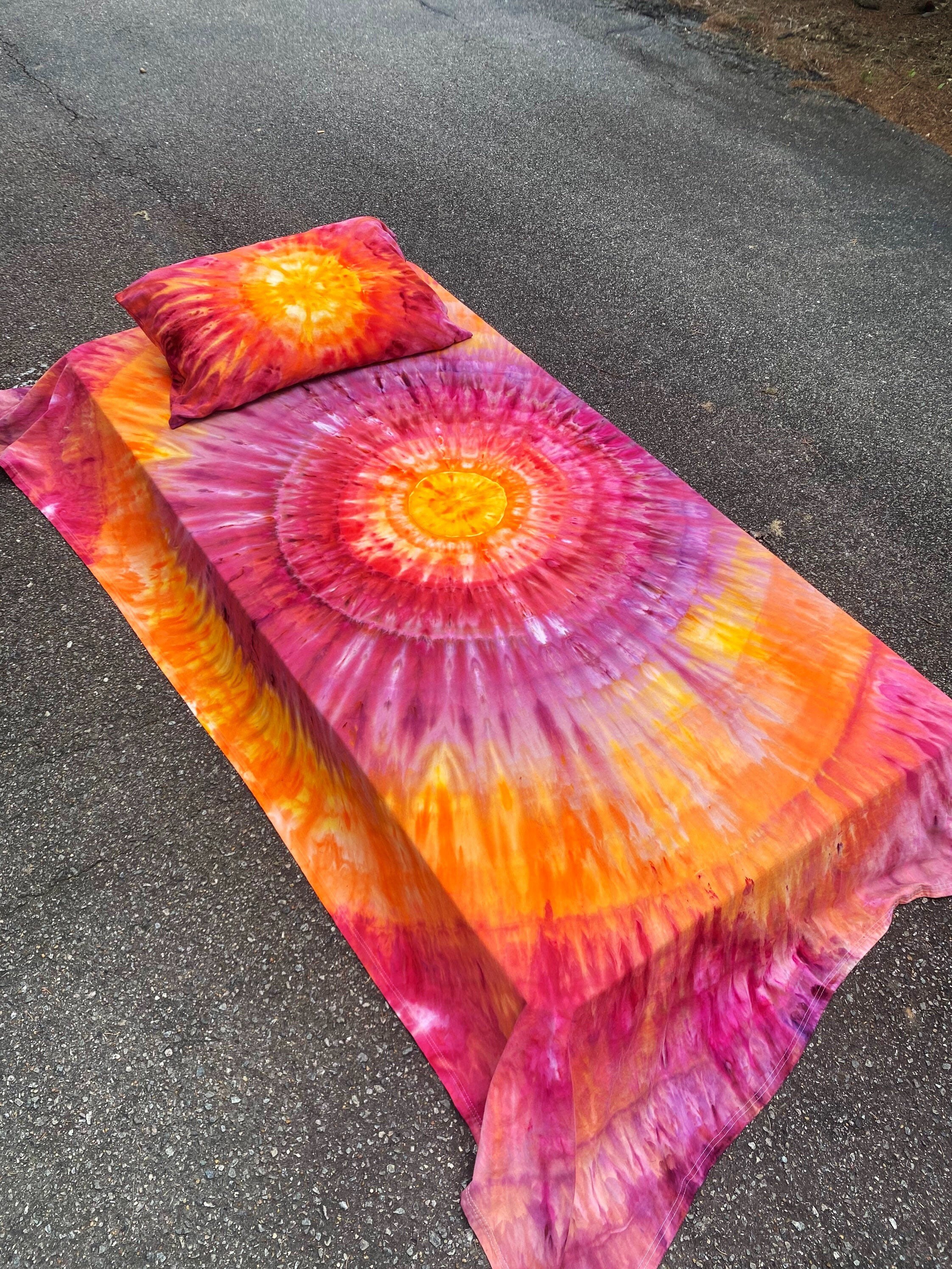 Tie Dye Bedding Tie Dye Sheets Boho Bedding Hippie Sheets Etsy