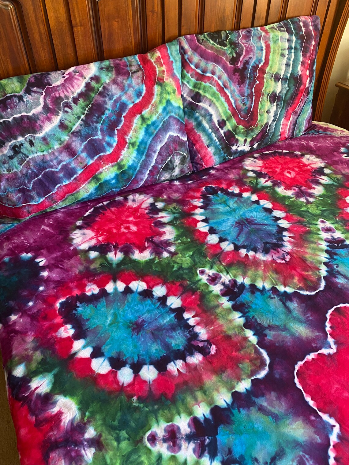 Tie Dye Bedding Mandala Geode Tie Dye Sheets Tie Dye Etsy