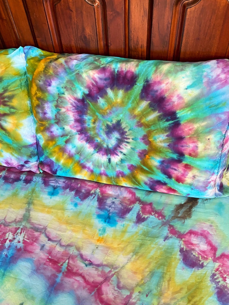 Tie Dye Bedding Tie Dye Sheets Boho Bedding Hippie Sheets Etsy