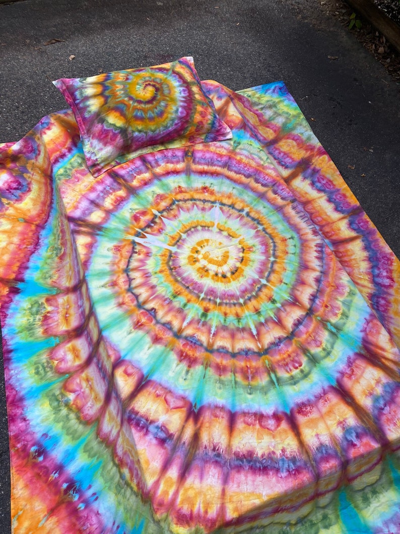 Tie Dye Bedding Tie Dye Sheets Boho Bedding Hippie Sheets Etsy