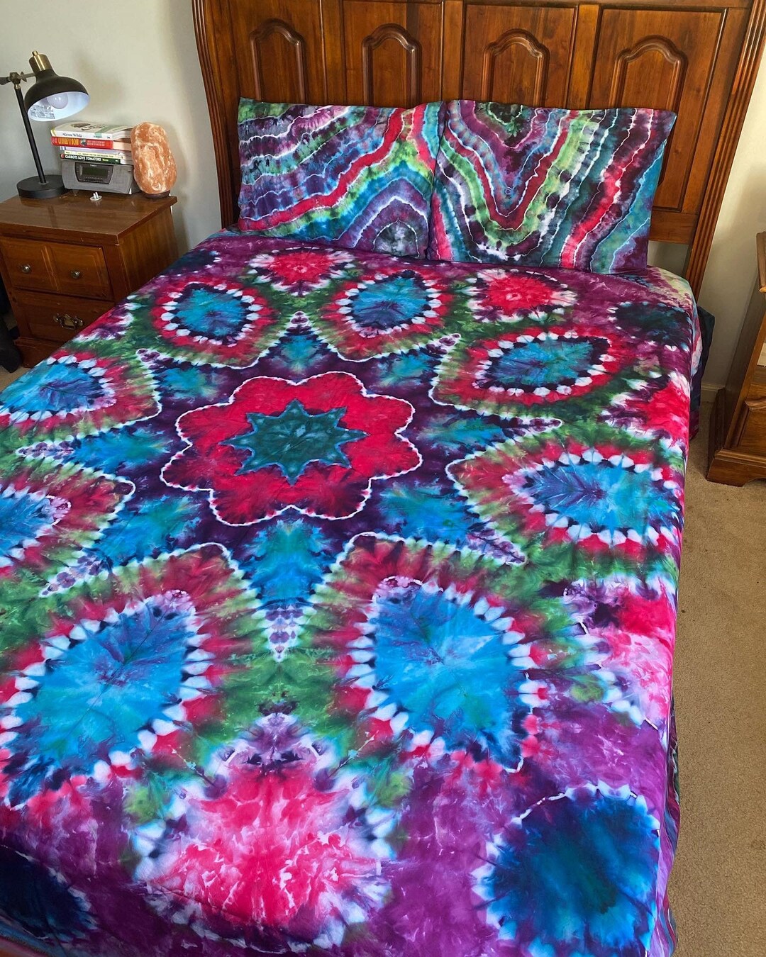 Tie Dye Bedding Mandala Geode Tie Dye Sheets Tie Dye Etsy