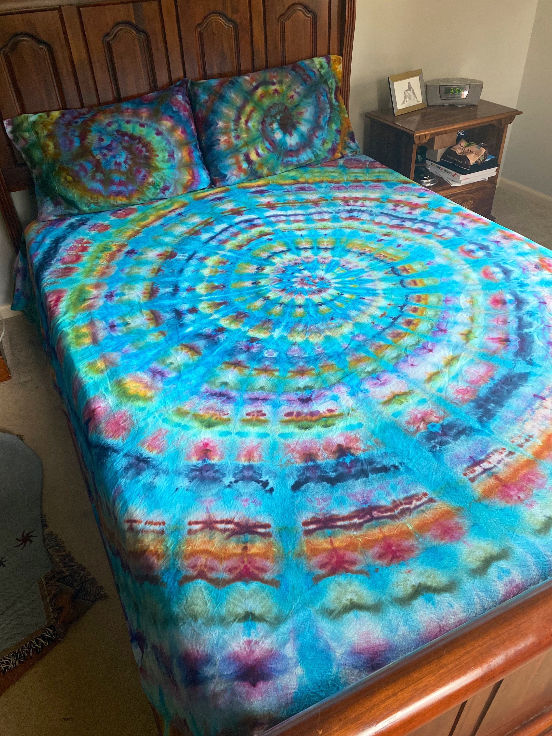 Tie Dye Bedding Tie Dye Sheets Boho Bedding Hippie Sheets Etsy
