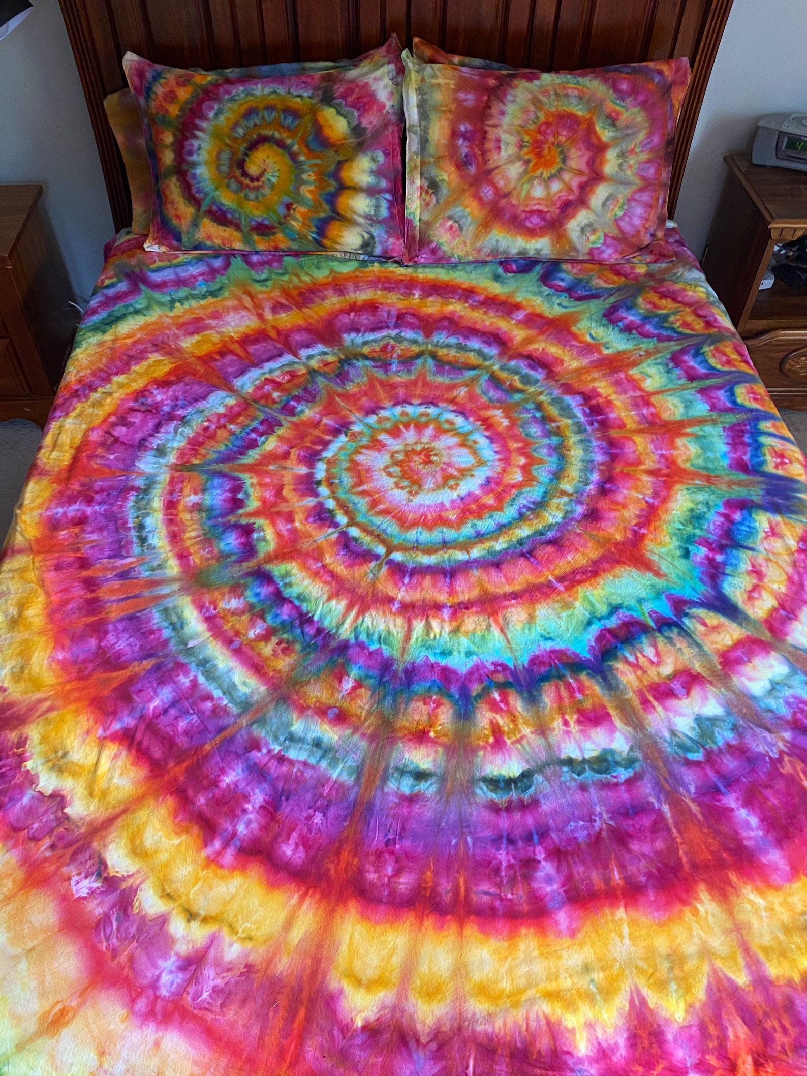 Tie Dye Bedding Tie Dye Duvet Cover and Sham Set Boho Etsy
