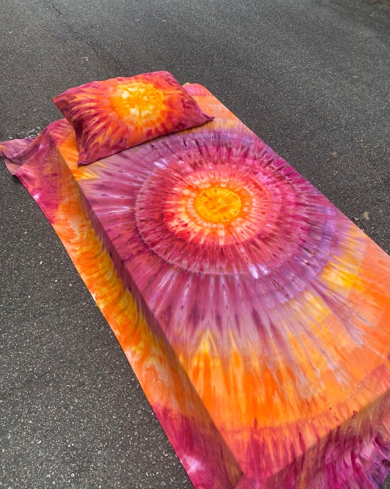 Tie Dye Bedding Tie Dye Sheets Boho Bedding Hippie Sheets Etsy