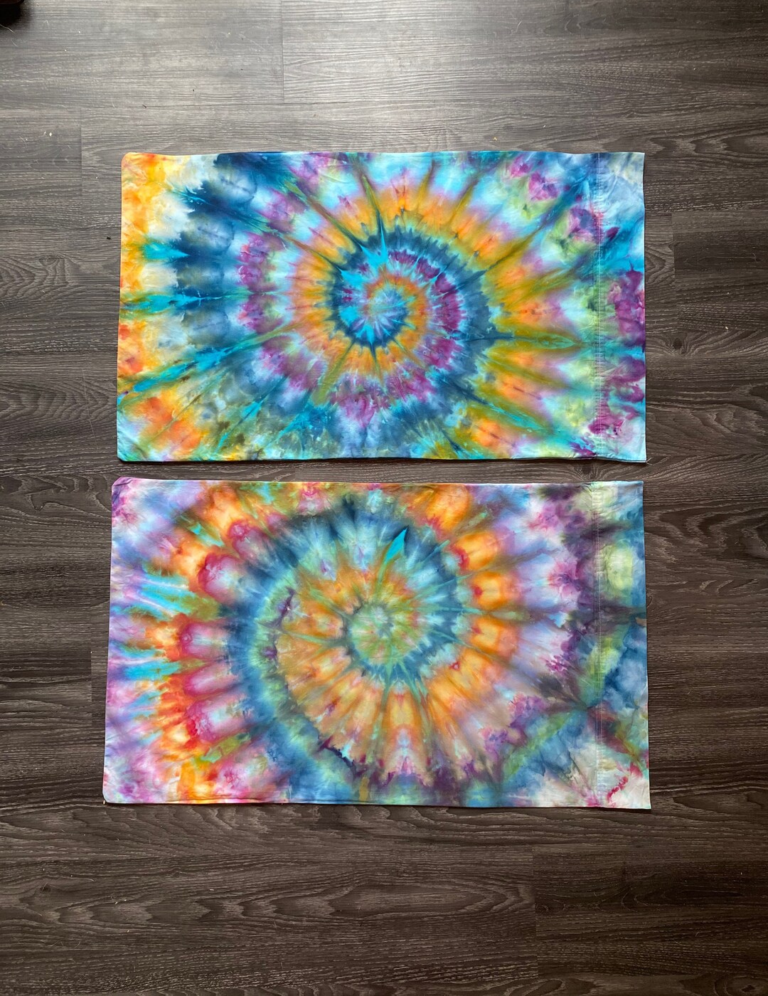 Tie Dye Pillow Case Set Tie Dye Bedding Tie Dye Sheets Etsy