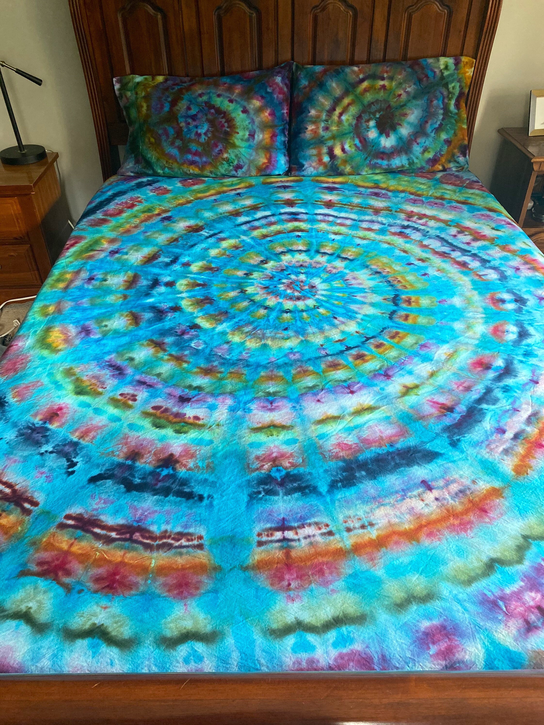 Tie Dye Bedding Tie Dye Sheets Boho Bedding Hippie Sheets Etsy