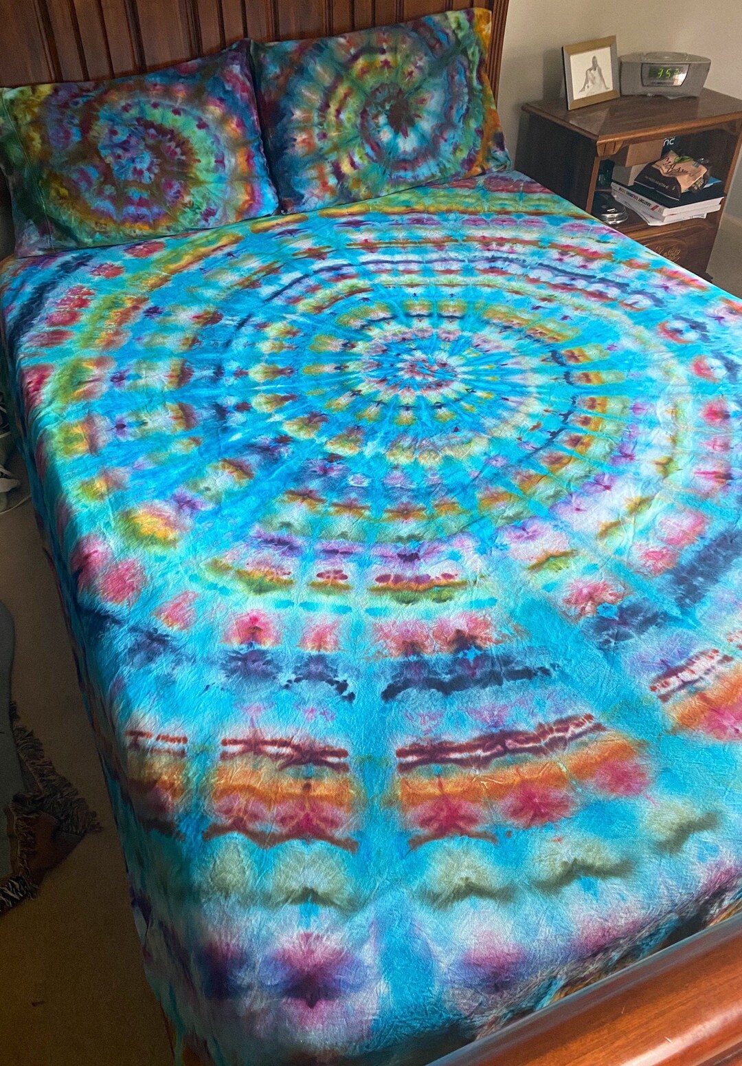 Tie Dye Bedding Tie Dye Sheets Boho Bedding Hippie Sheets Handmade Tie