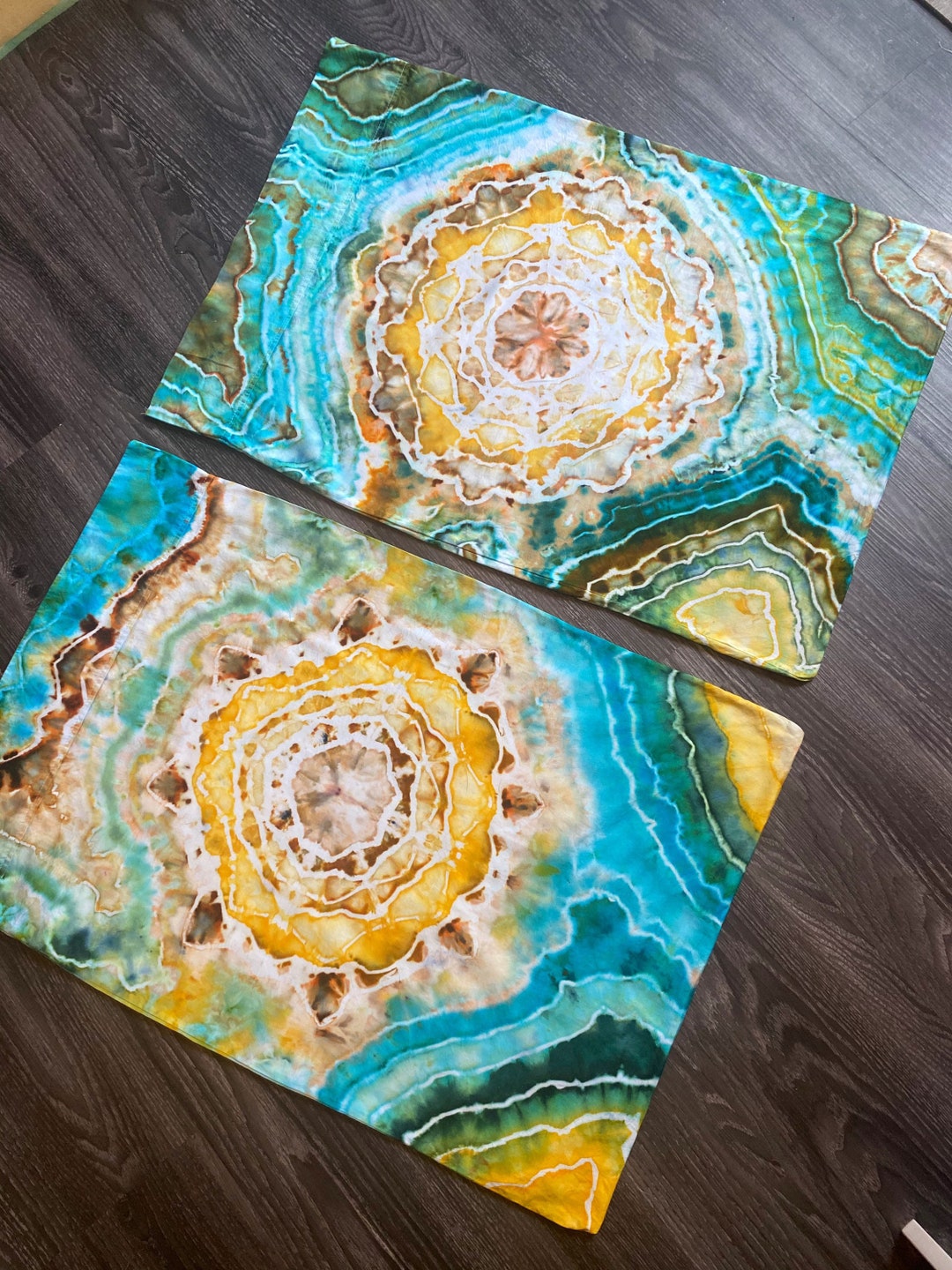 Tie Dye Pillow Case Set Tie Dye Bedding Tie Dye Sheets Boho Bedding