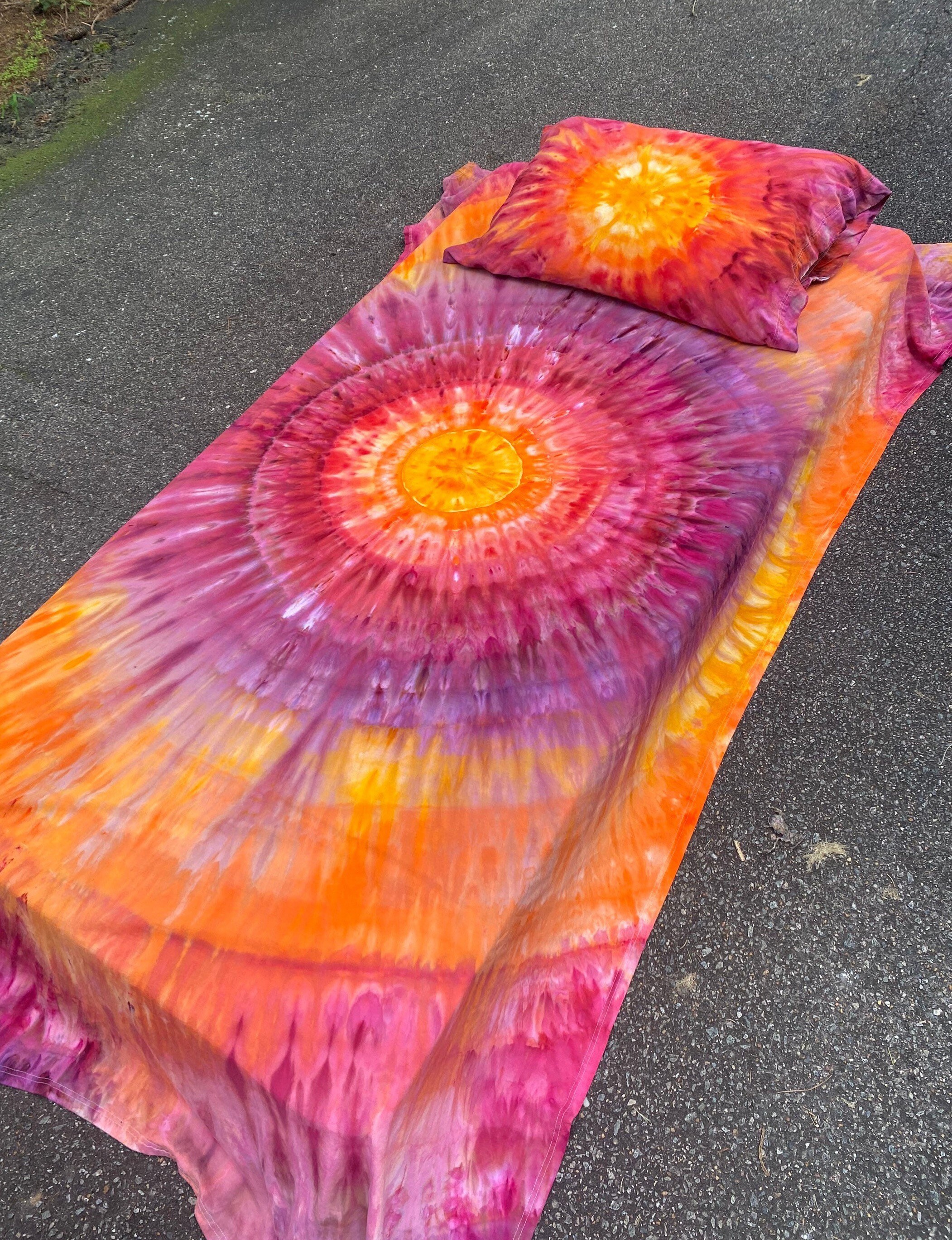 Tie Dye Bedding Tie Dye Sheets Boho Bedding Hippie Sheets Etsy