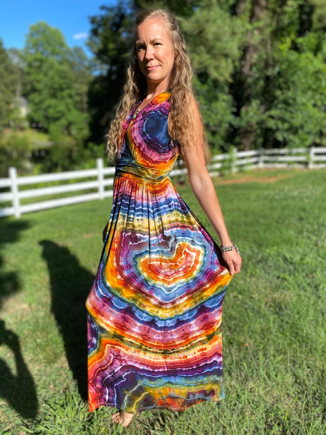 Womens Tie Dye Dress Womens Hippie Dress Boho Womens Clothes Tie Dye Clothes Hand Dyed Tie Dye