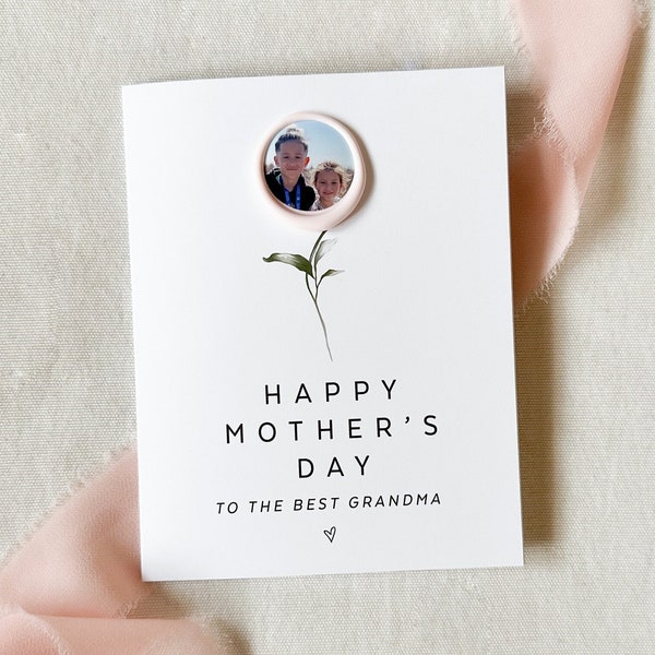 Grandma Mothers Day Card, Grandmother Card with Picture, for Nana Maw maw, Personalized Mothers Day Card, Picture Card Mothers day 2024