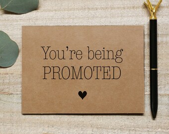 You're being promoted to Uncle, Pregnancy announcement card, You're going to be an Uncle, pregnancy reveal card, Kraft card Uncle announce