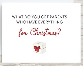 What do you get parents who have everything? Christmas Pregnancy announcement,expecting baby reveal,We're pregnant,Card for new grandparents