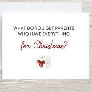 What do you get parents who have everything? Christmas Pregnancy announcement,expecting baby reveal,We're pregnant,Card for new grandparents