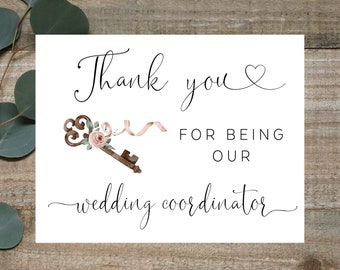 Thank you for wedding coordinator, planning our beautiful wedding card, Wedding planner thank you card, card for wedding planner, thank you
