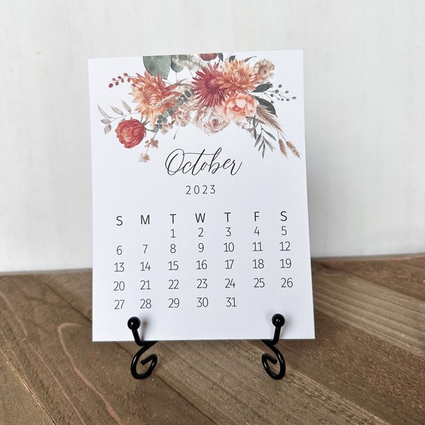 Boho Desk Calendar 2024 Etsy