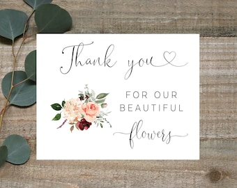 Wedding Florist Thank You Card: Floral Design