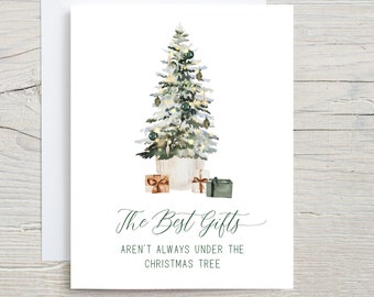 The best gifts aren't always under the Christmas Tree, custom Christmas Pregnancy announcement card, we are pregnant reveal card,Baby Reveal