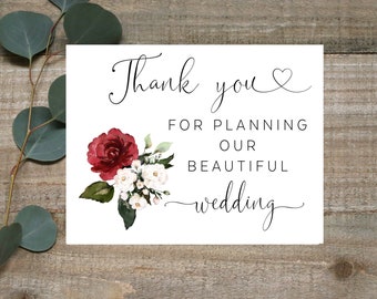 Wedding Planner Thank You Card: Floral Design