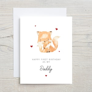 Carte Joyeux premier anniversaire en tant que papa, carte pour papa et bébé, carte pour enfants, 1er anniversaire en tant que papa, carte de ma fille, souvenir pour papa