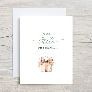 Un petit cadeau pour Noël, faire-part de grossesse, carte surprise, faire-part bébé, être grands-parents