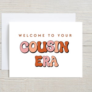 Faire-part de l'ère grande cousine, grossesse révélée, vous allez être une grande cousine carte promue cousine, carte grande cousine