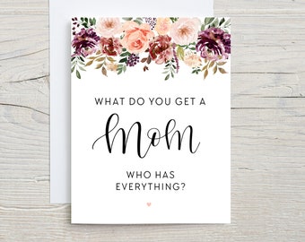 New Grandma Card, What do you get a Mom who has everything? Funny Pregnancy Announcement, Surprise Baby Reveal, We&#39;re having a baby