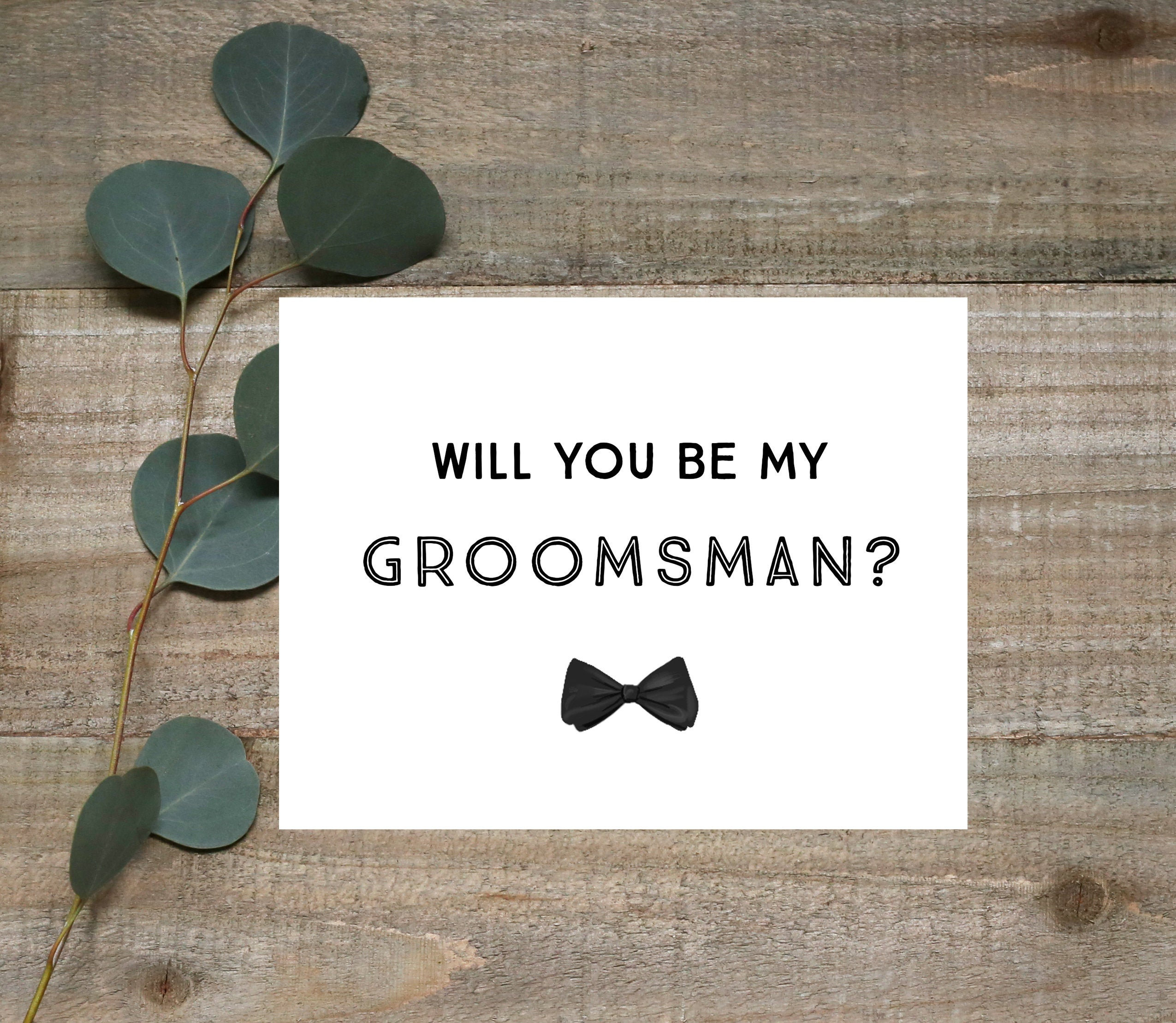 Will you be my groomsman gift, Groomsman proposal card, groomsman gift idea, best man proposal card, bow tie card, ring bearer proposal