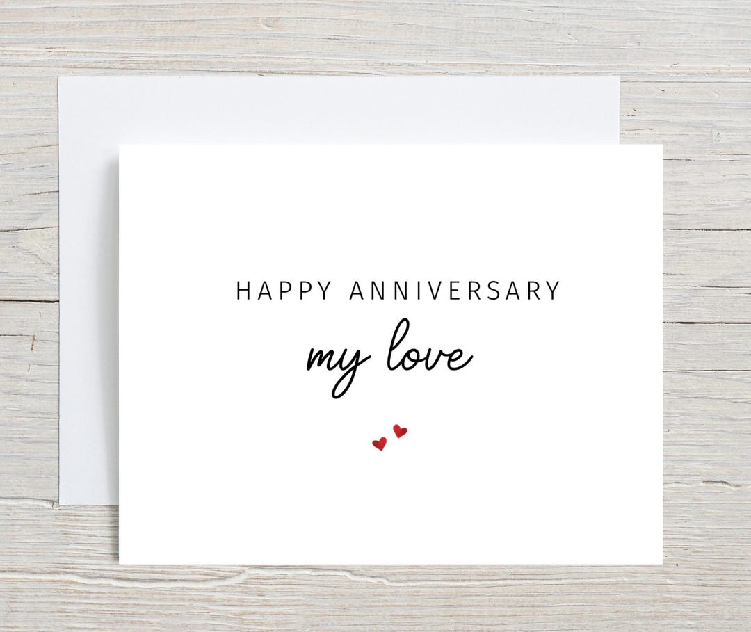 Happy Anniversary My Love, Anniversary Card, Husband Wife, for Her for ...