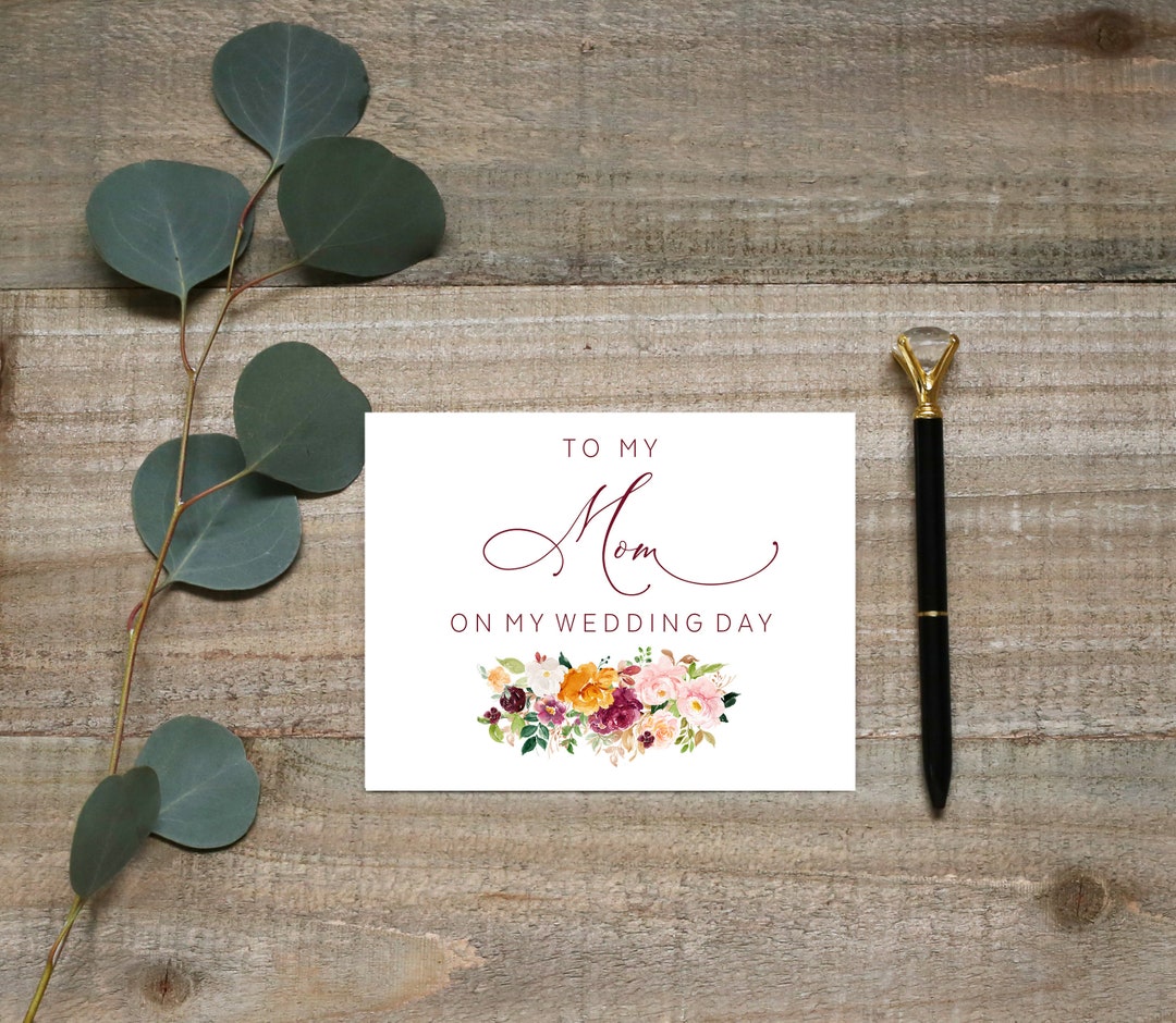 To My Mom on My Wedding Day, to My Mother on My Wedding Day, to My Mom