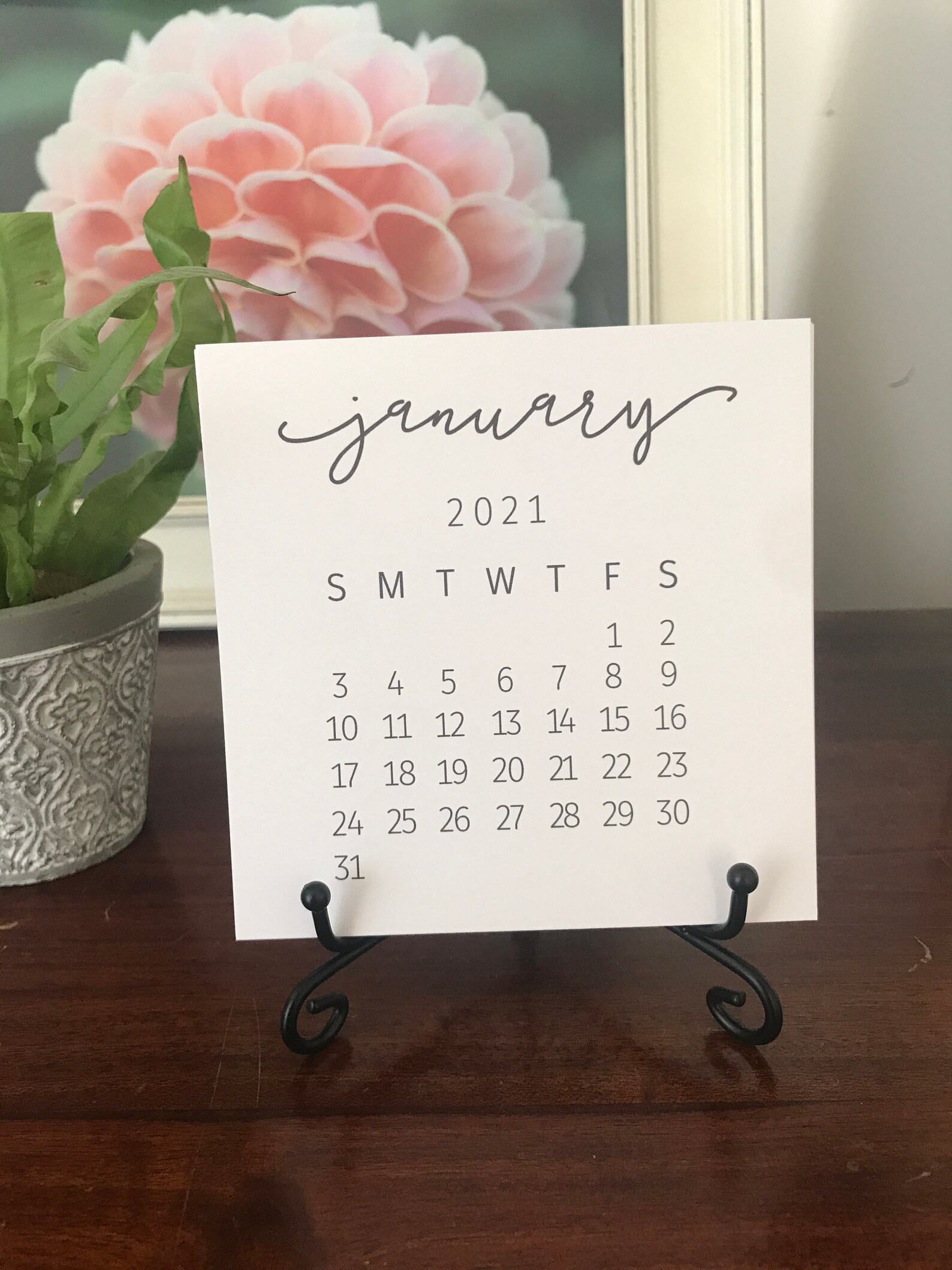 2023 Desk Calendar 2023 Easel Desk Calendar Mini Desk Etsy