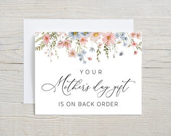 Floral Pregnancy Announcement Mother's Day Card