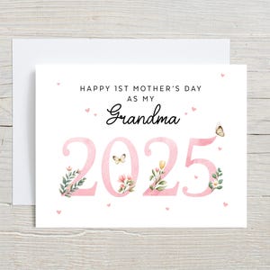 1ère carte de fête des mères, comme ma grand-mère, cartes de fête des mères pour grand-mère, fête des mères 2025, première fête des mères comme ma grand-mère, de grandbaby