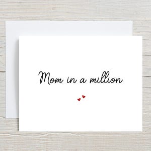 Maman sur un million, carte d'anniversaire de maman, carte d'anniversaire de mère, de sa fille, de son fils, jolie carte d'anniversaire pour maman, carte de fête des mères 2025
