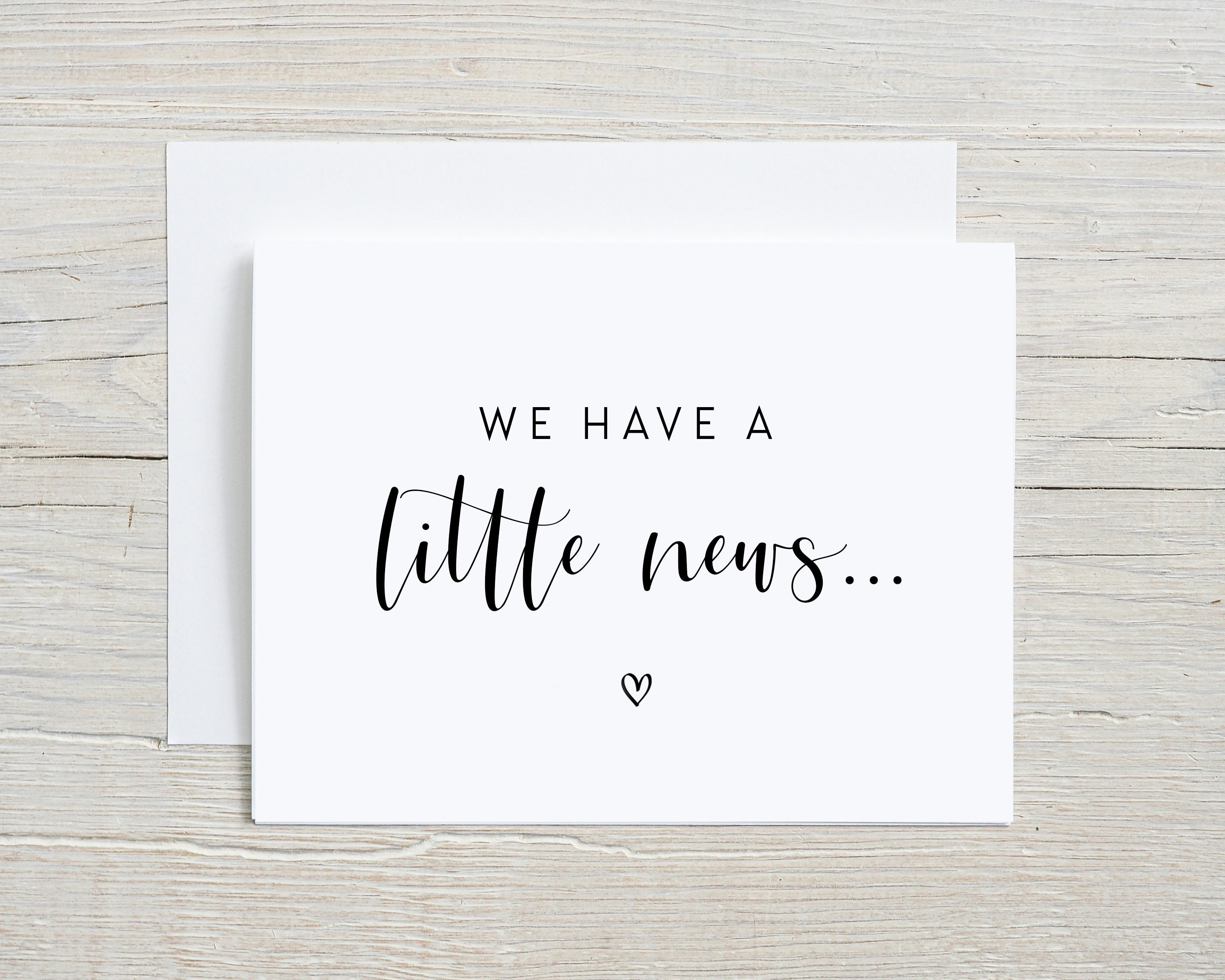 Pregnancy Announcement Card: 'We Have a Little News' Grandparents Card