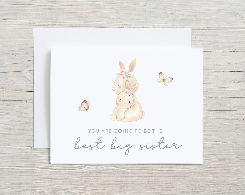 Personalised Big Sister Card New Big Sister Card Baby Sister Etsy