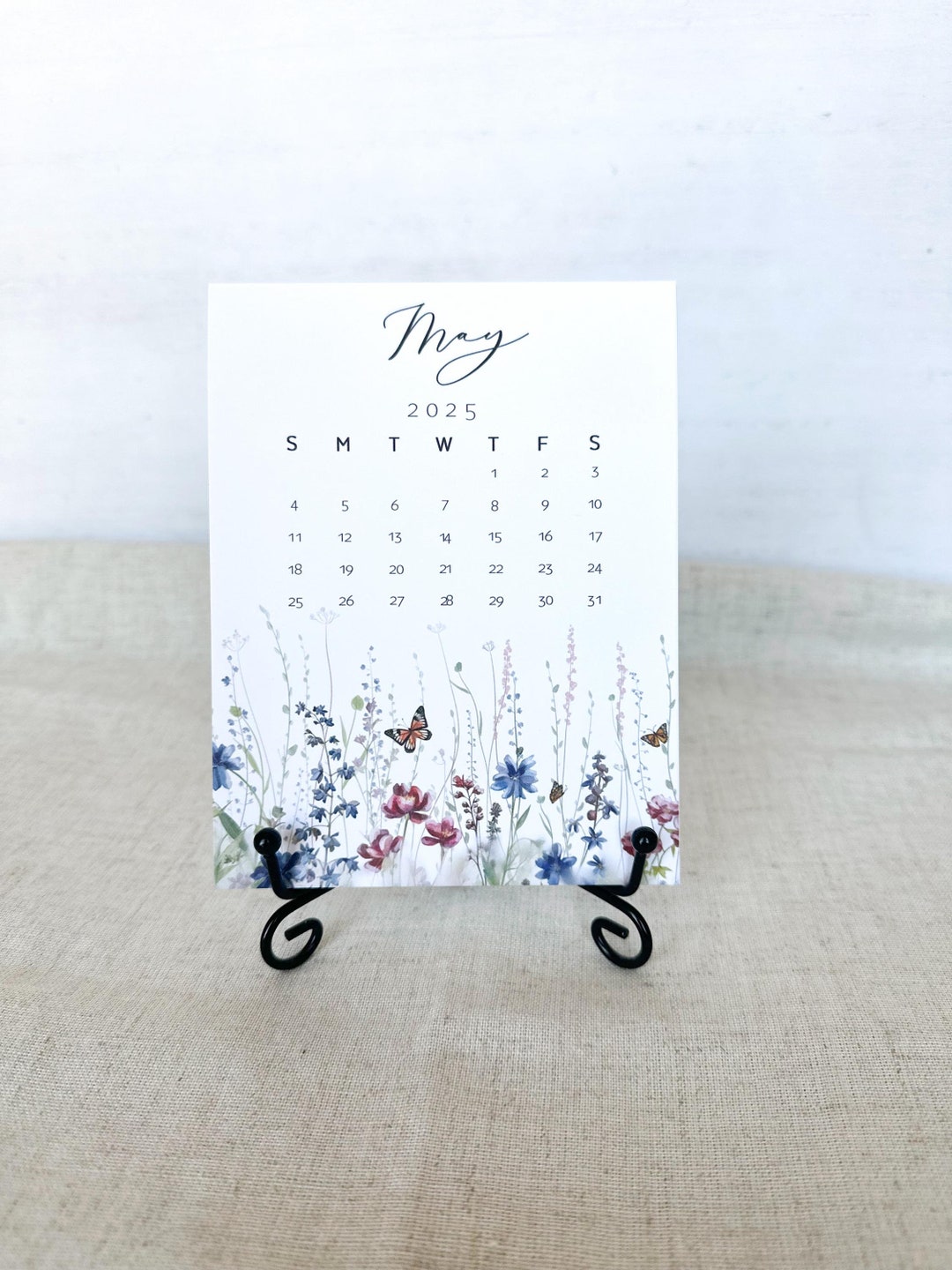 2025 Wildflower Desk Calendar, Botanical Calendar, Desk Calendar With ...