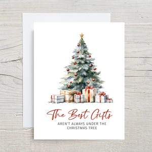 Les meilleurs cadeaux ne sont pas toujours sous le sapin de Noël, faire-part de grossesse, nous sommes enceintes, carte révélatrice, bébé révélateur, nouveaux grands-parents